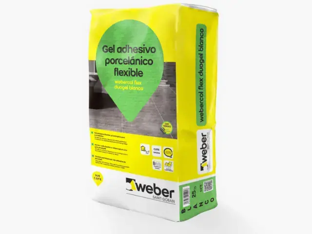 Imagen WEBERCOL FLEX DUOGEL Blanco C2 TE 25 Kg. 